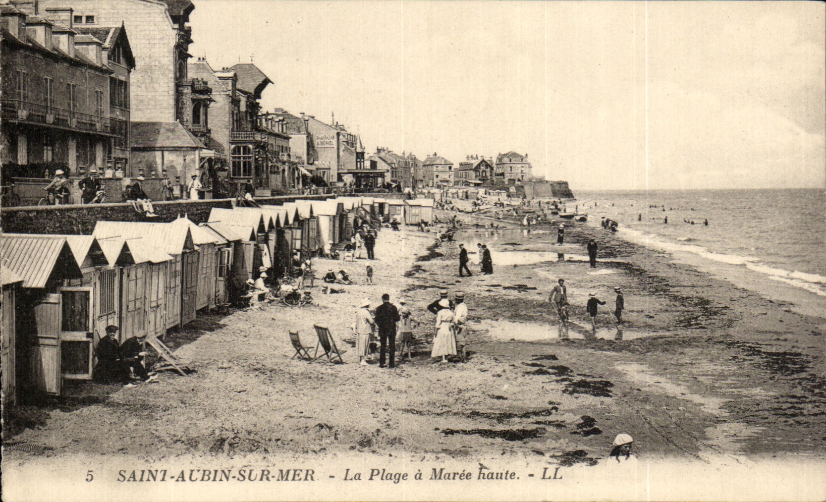 CPA Saint Aubin Sur Mer La Plage a Maree haute