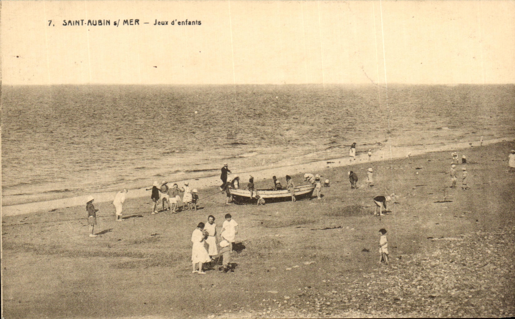CPA Saint Aubin Sur Mer Jeux d'enfants