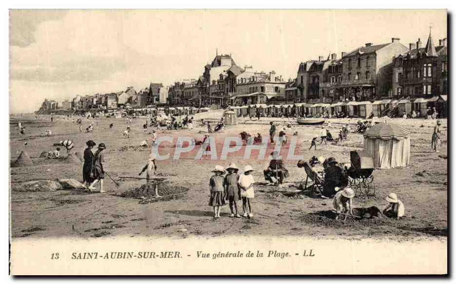 Saint-Aubin-sur-Mer — Vue générale de la Plage — LL