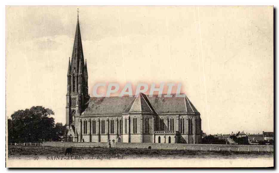 CPA Saint Aubin Sur Mer L'Eglise