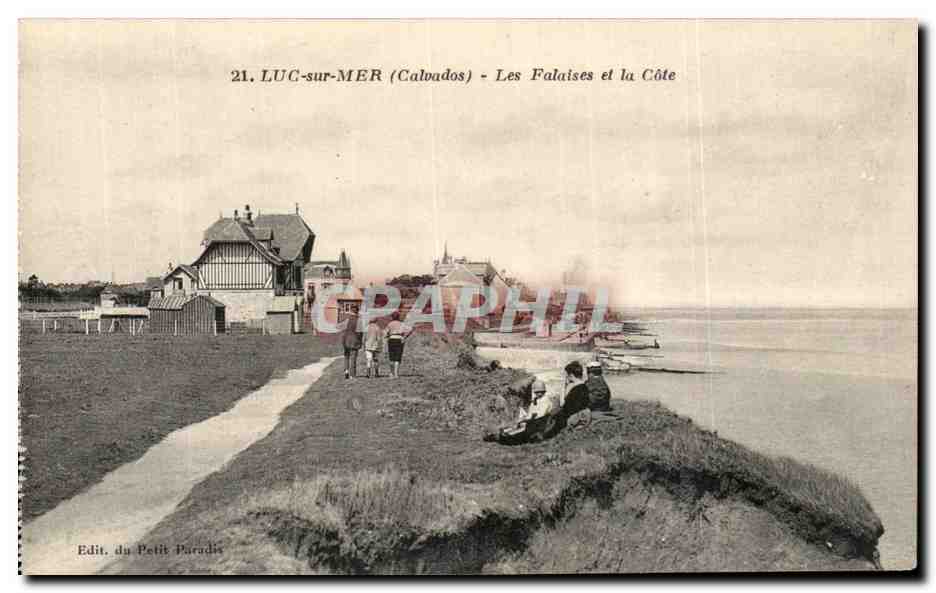 CPA Luc sur Mer Les Falaises et la Cote