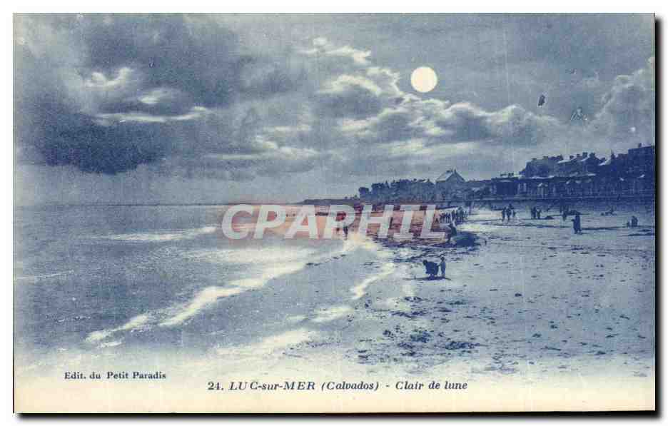 CPA Luc sur Mer Clair de lune