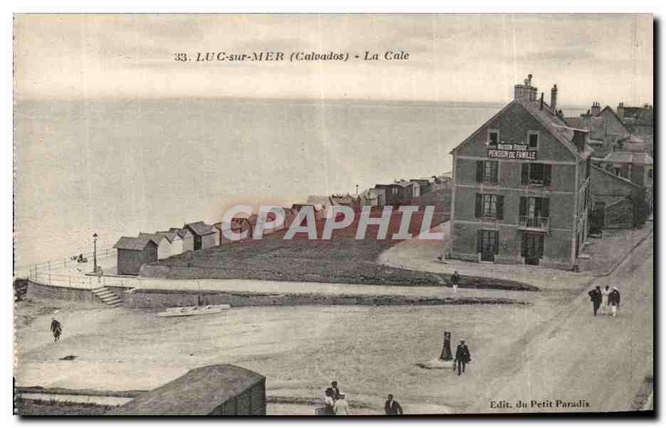 CPA Luc sur Mer la Cale Maison rouge pension de famille