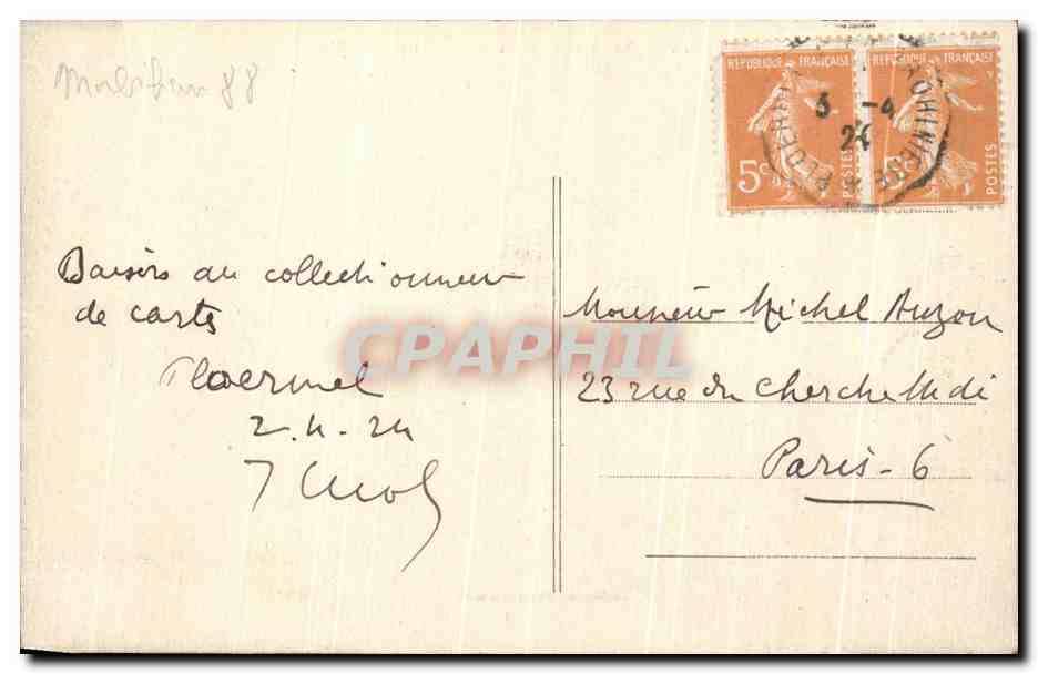 Le Facuet — Les Roches de Barrigan — Vallée de l'Ellé — Collection Villand, Quimper — Rückseite