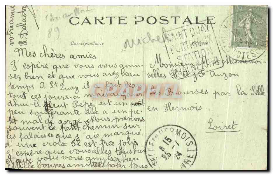 Portrieux-Saint-Quay (C.-du-N.) — Le Port — Les Falaises — J.-B. Barsal, Saint-Quay-Portrieux (C.-du-N.) — Reverso
