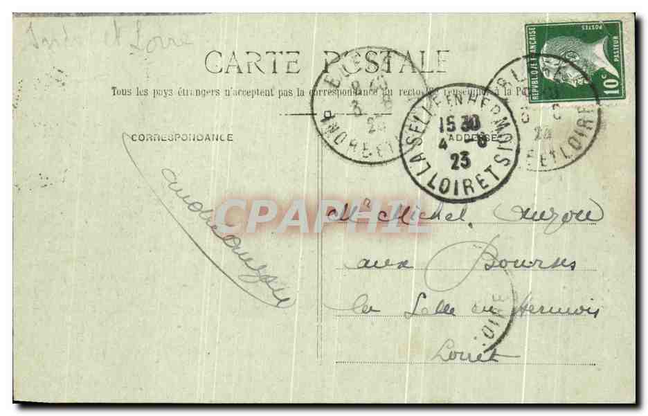 CPA Blere Chapelle Jehan De Saignes — Rückseite