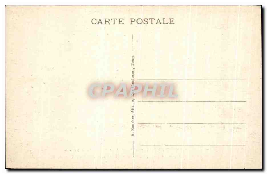 CPA La Riche Extra la Rabatterie Ancien Logis d'Olivier Le Daim barbier — Rückseite