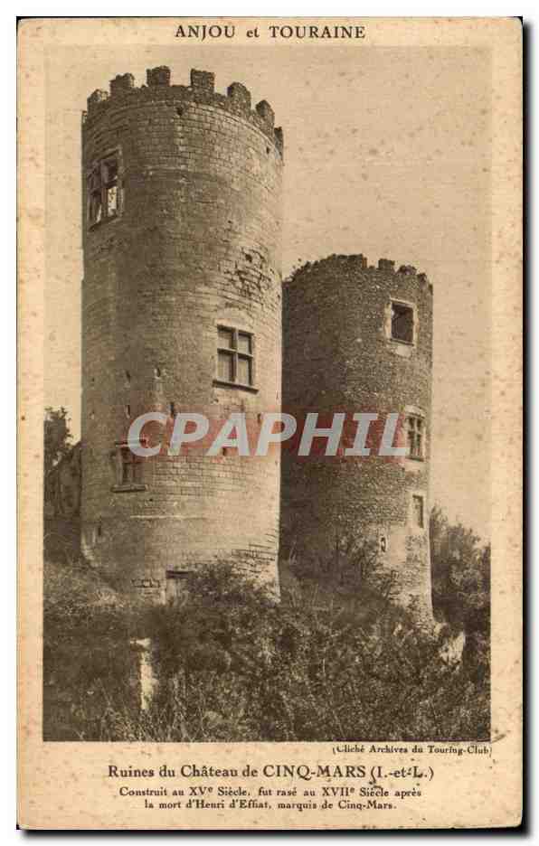 CPA Anjou et Touraine Ruines du Chateau de Cinq Mars