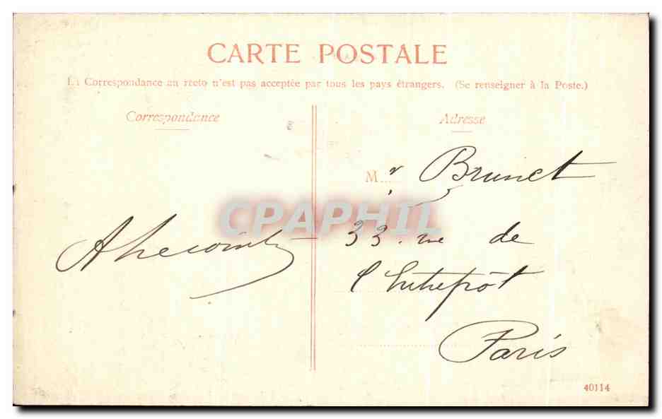 CPA Richelieu la Grande Rue Automobile — Rückseite