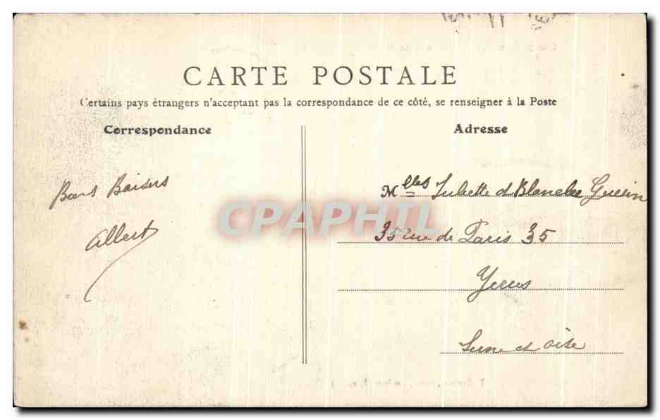 CPA Cere Chateau de Biard La Chapelle — Rückseite