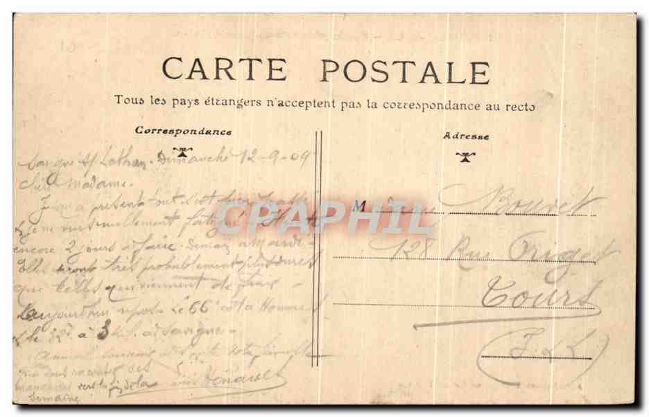 CPA Hommes Entree principale du Vieux Chateau — Rückseite