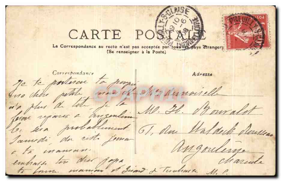 CPA En Touraine preuilly sur Claise le chateau — Rückseite