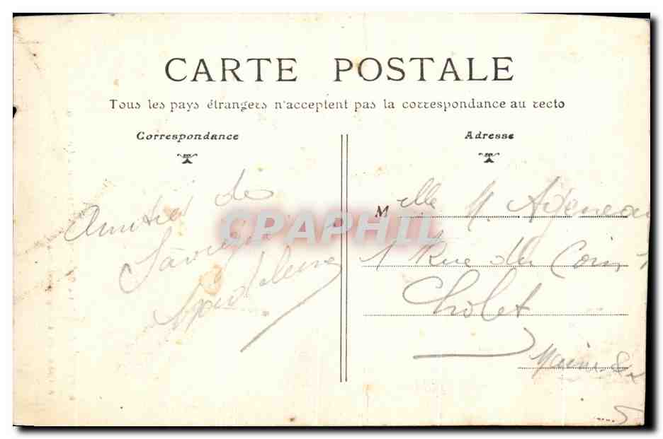 CPA Savigne Chateau de Beauliau Le parc — Rückseite