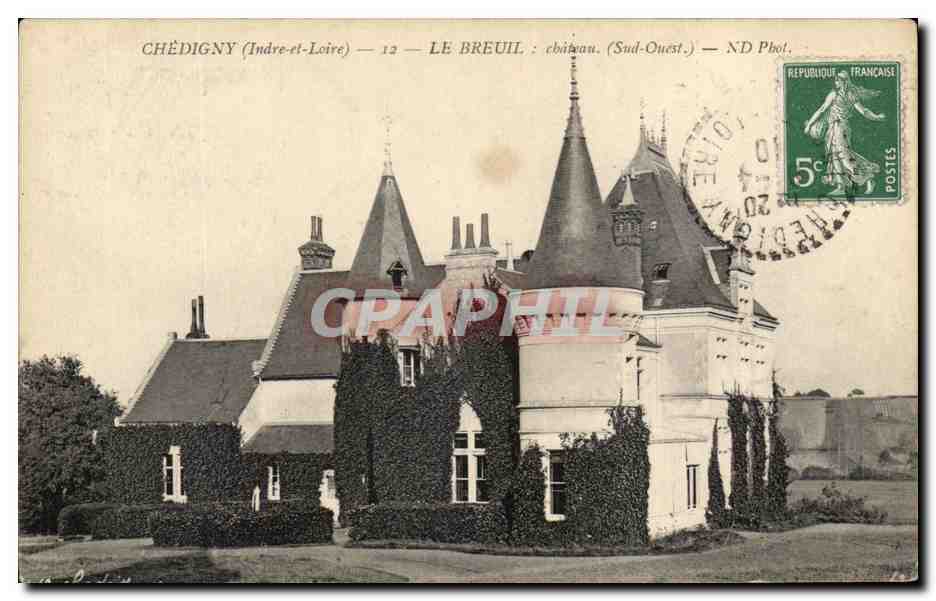 CPA Chedigny Le Breuil Chateau