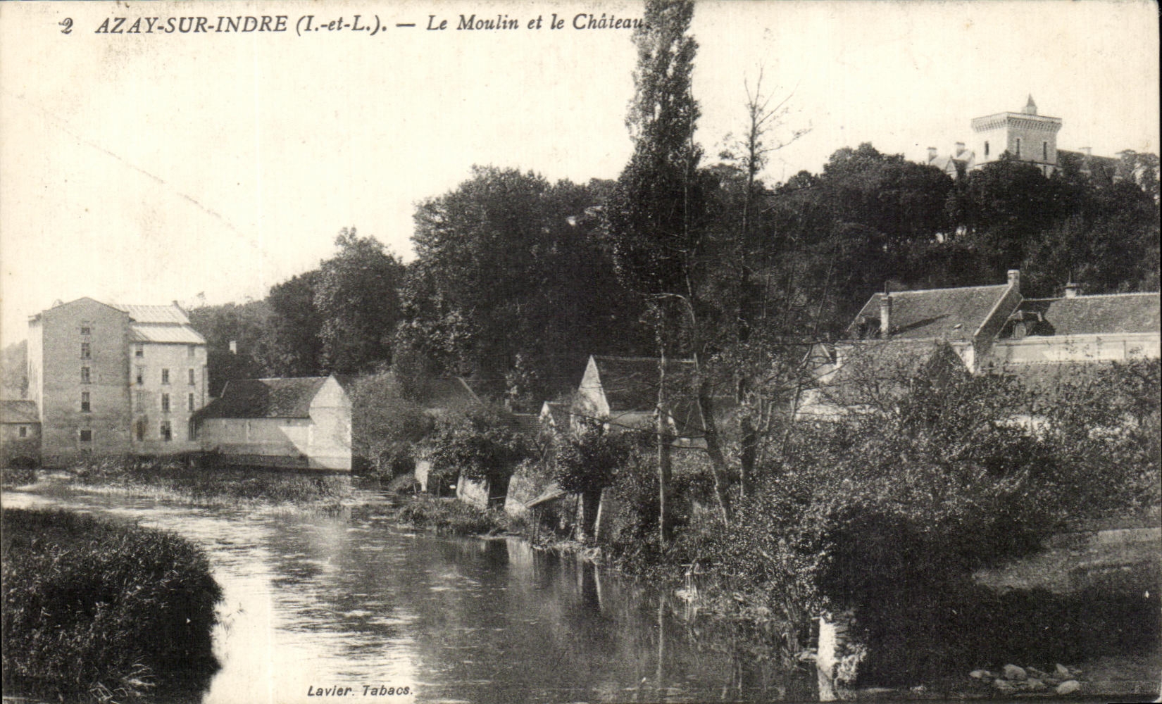 CPA Azay Sur Indre Le Moulin et le Chateau