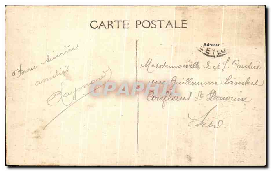 CPA St patrice La Facade du Chateau de Rochecotte et le Cedre — Rückseite