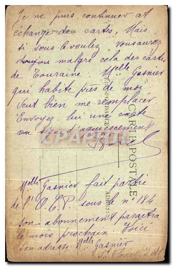 CPA Saint Flovier Le Chateau Du Roulet — Rückseite