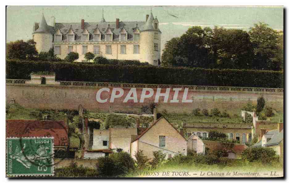 CPA Enviorns De tours Le Chateau De Moncontours