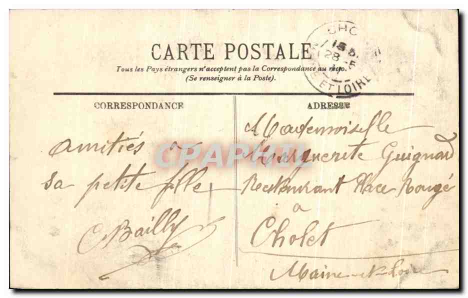 CPA Enviorns De tours Le Chateau De Moncontours — Rückseite