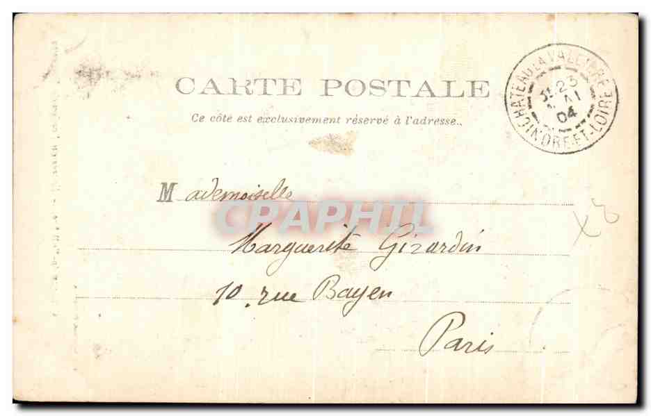 CPA Chateau La Valliere Entree Du donjon De Vaujours — Rückseite
