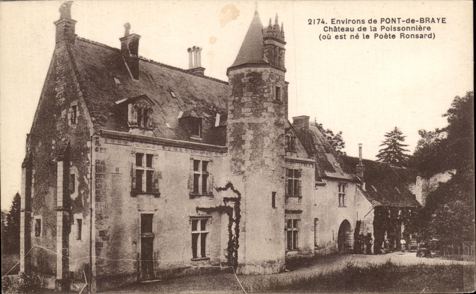 CPA Environs De Pont De Braye Chateau De La Poissonniere ou est ne Ronsard