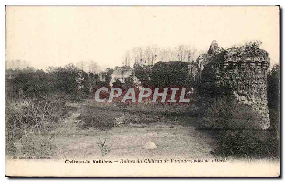 CPA Chateau la Valliere Ruines du chateau de Vaujours