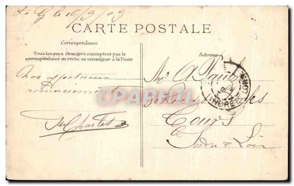 CPA Chateau de la Gaudiniere Les Ecuries — Rückseite