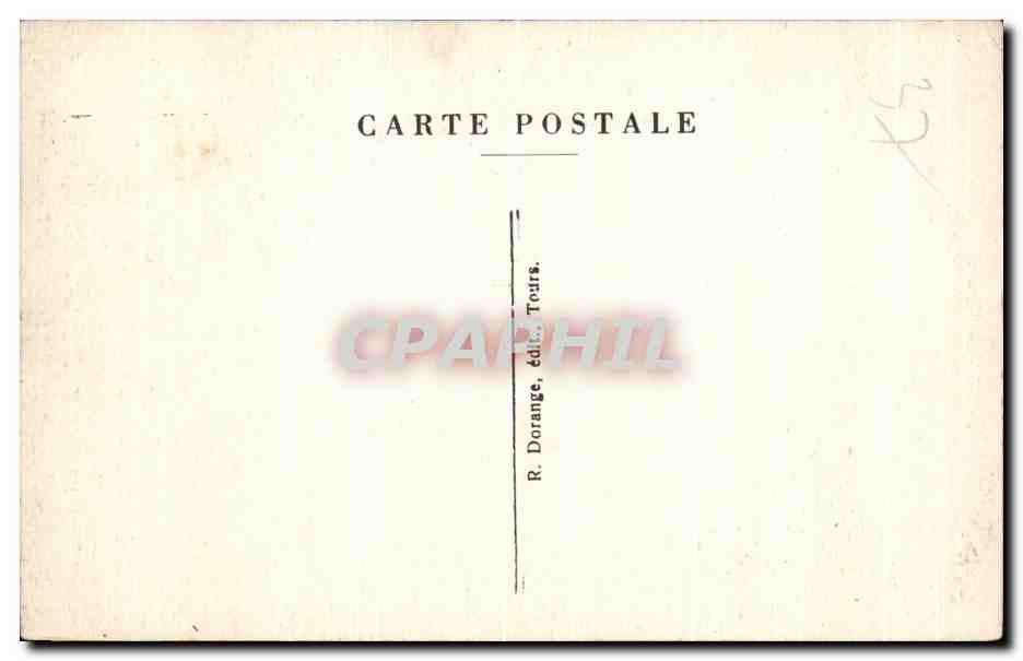 CPA Sainte Catherine De Fierbois La Maison du Dauphin et l'Eglise — Rückseite