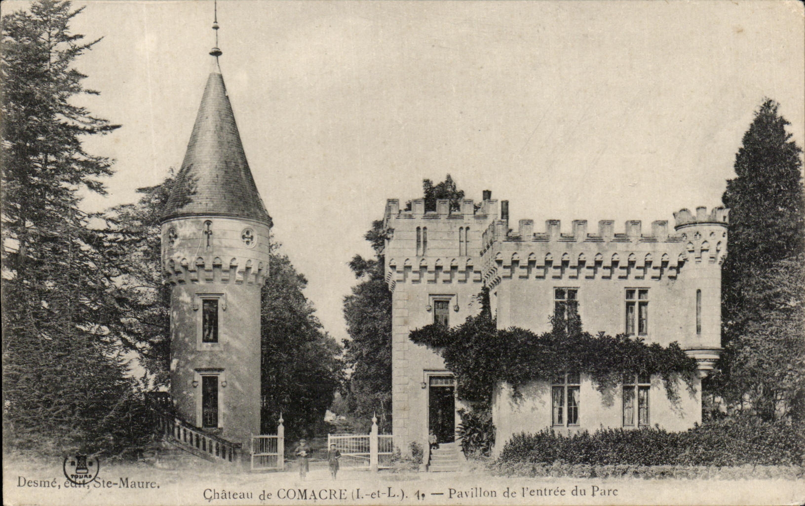 CPA Chateau de Comacre Pavillon de l'entree du Parc