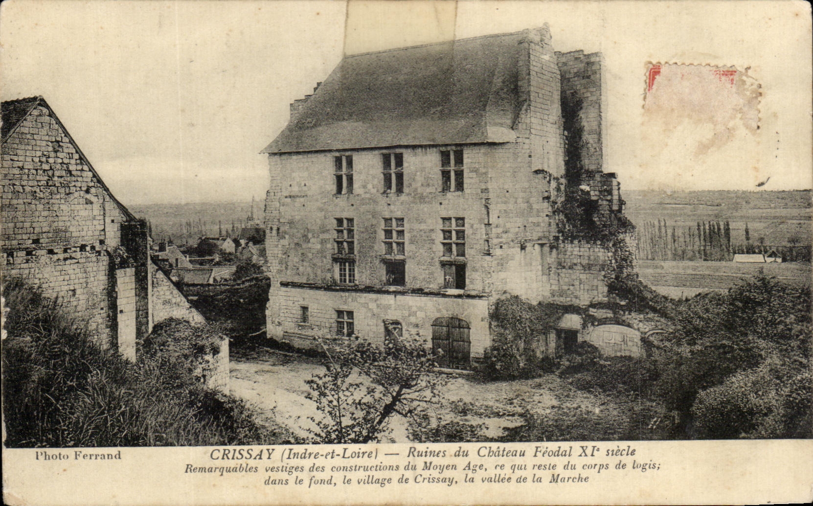 CPA Crissay Ruines du Chateau 