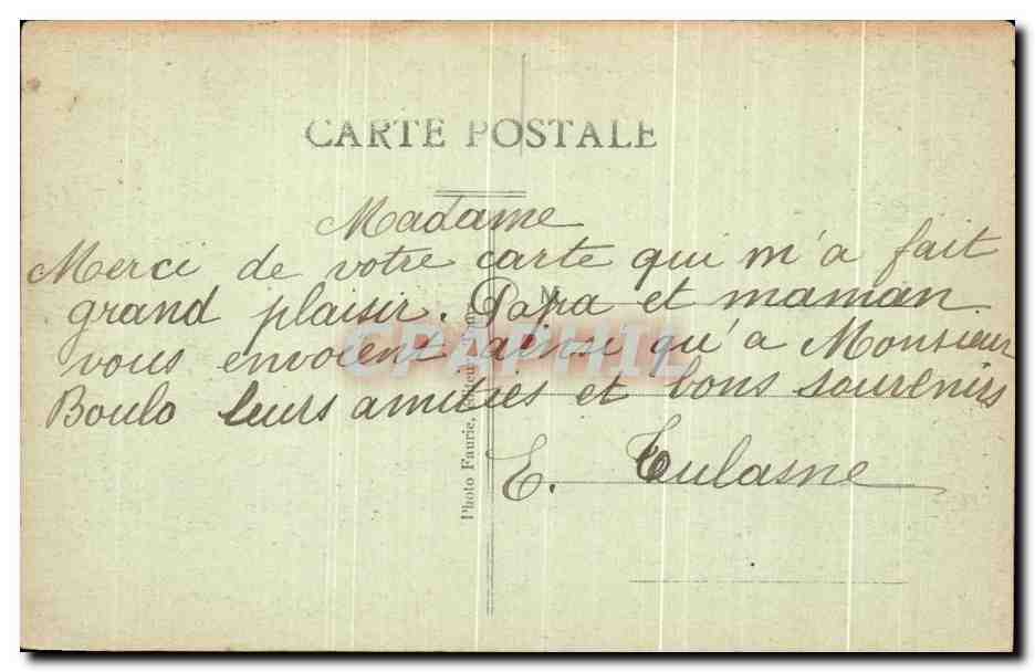 CPA Parcay Meslay Le Chateau de Meslay — Rückseite