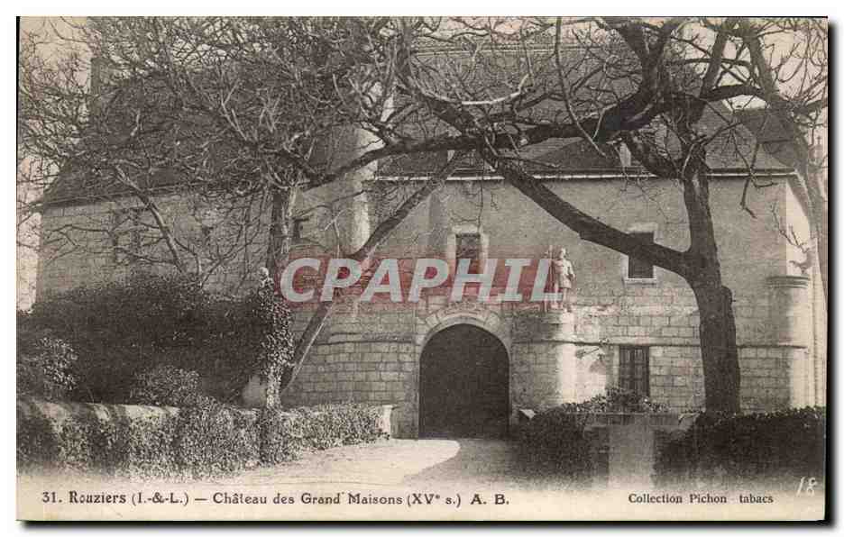 CPA Rouziers Chateau des Grand Maisons