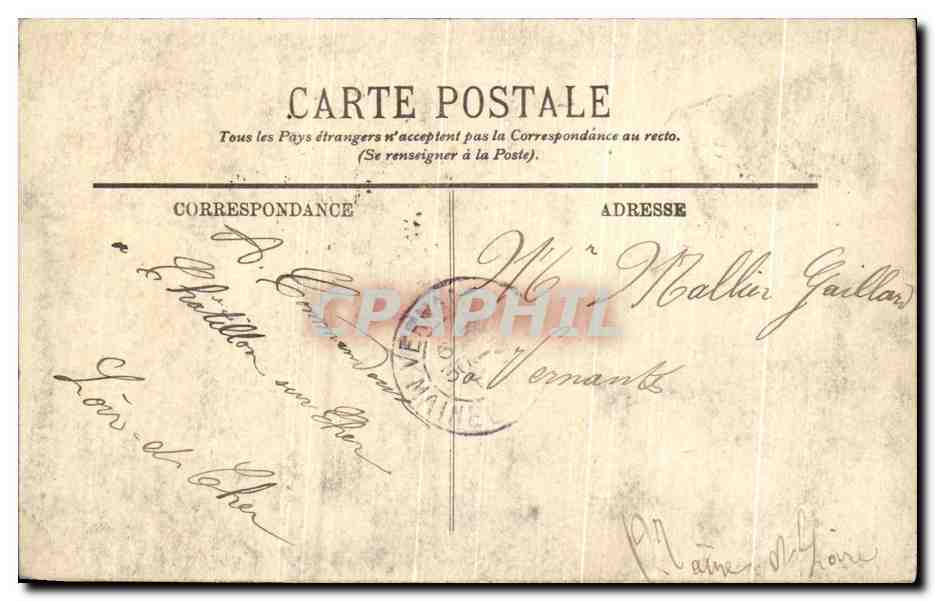 CPA Environs de Tours La lanterne de Rochecorbon — Rückseite
