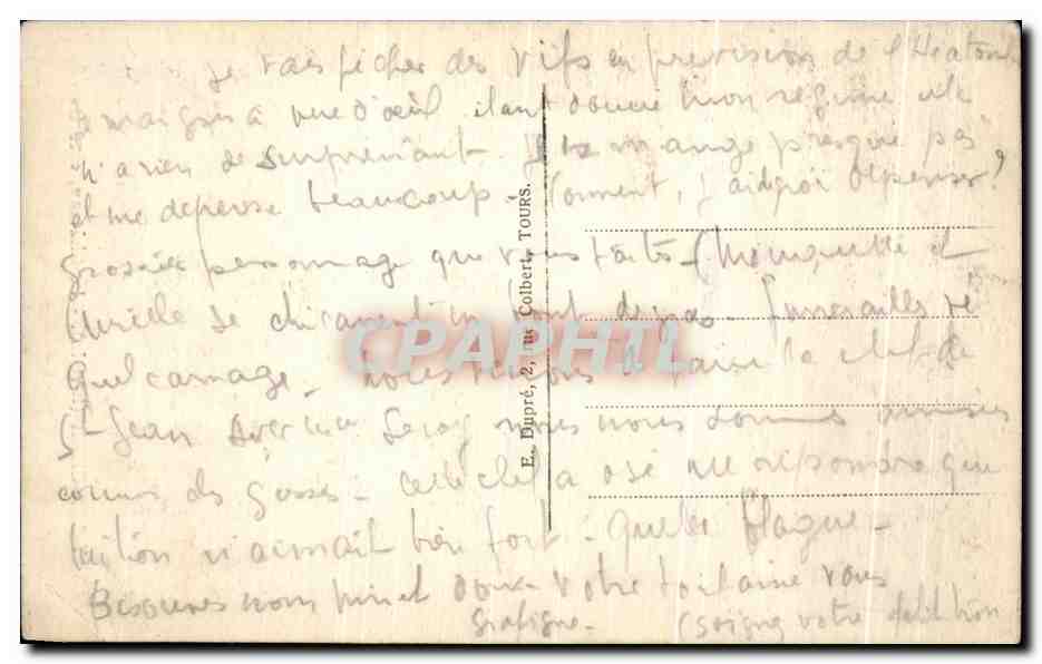 CPA Azay Sur Cher Le Chateau Cote Ouest — Rückseite