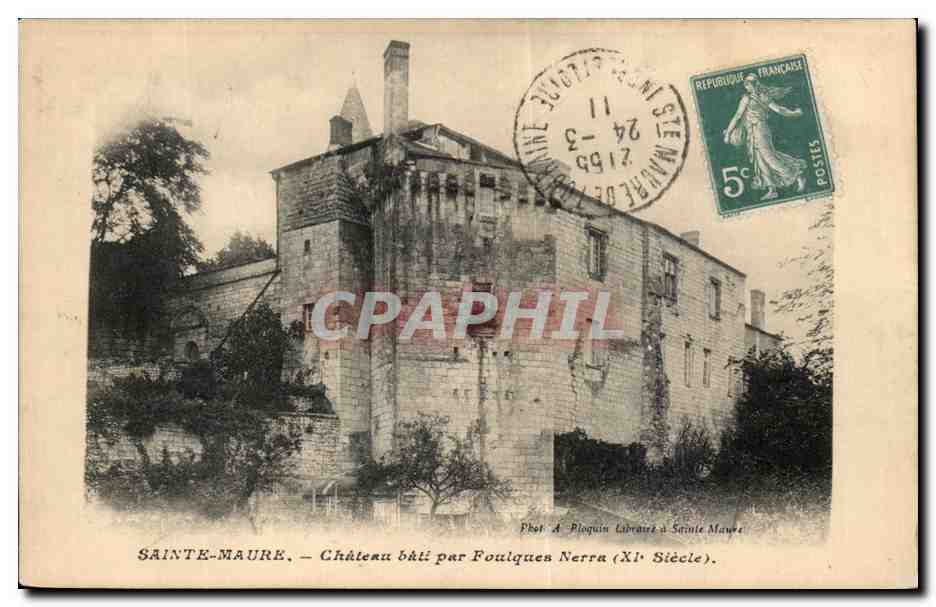 CPA Saint Maure Chateau Bati Par Foulques Nerra