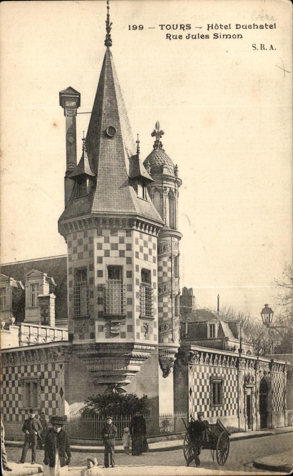 CPA Tours Hotel Duchatel Rue Jules Simon