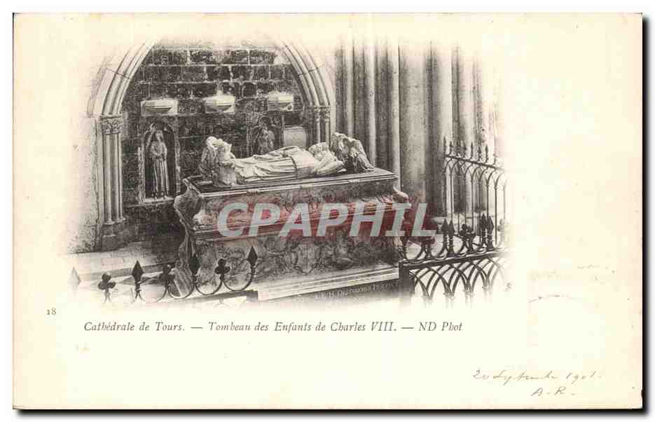 CPA Cathedrale De Tours Tombeau Des Enfants De Charles VIII