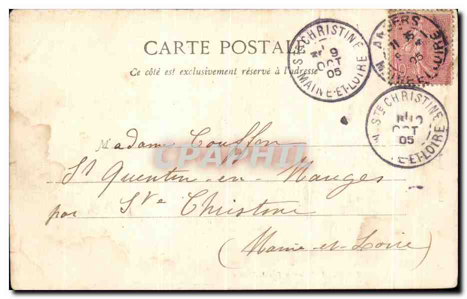 CPA Tours La Maison De Tristan l'Ermite — Rückseite
