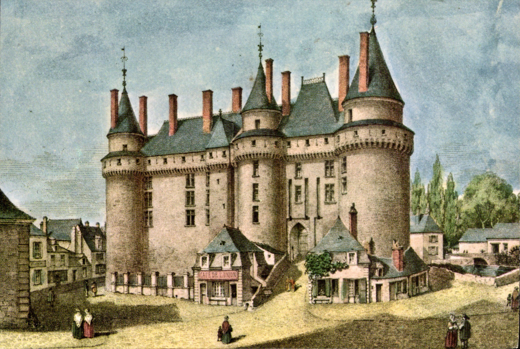 CPM Autrefois Les Chateaux De La Loire Langeais