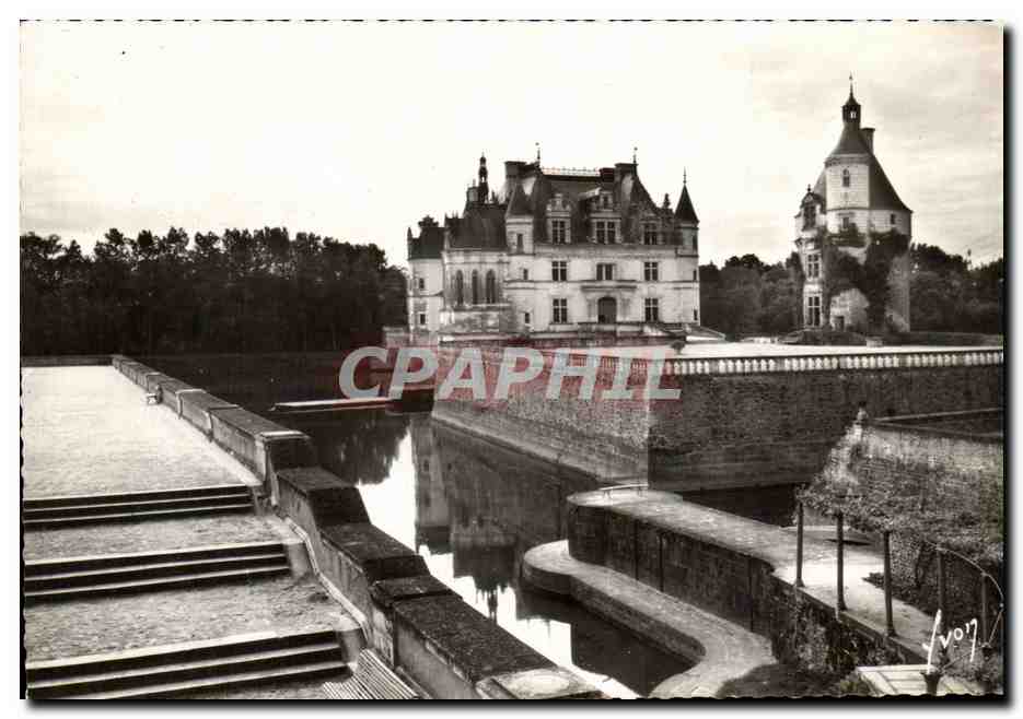 CPSM Chenonceaux Le Chateau alle Thomas Bohier La Tour des Marques la Cour d'honneur et le Port