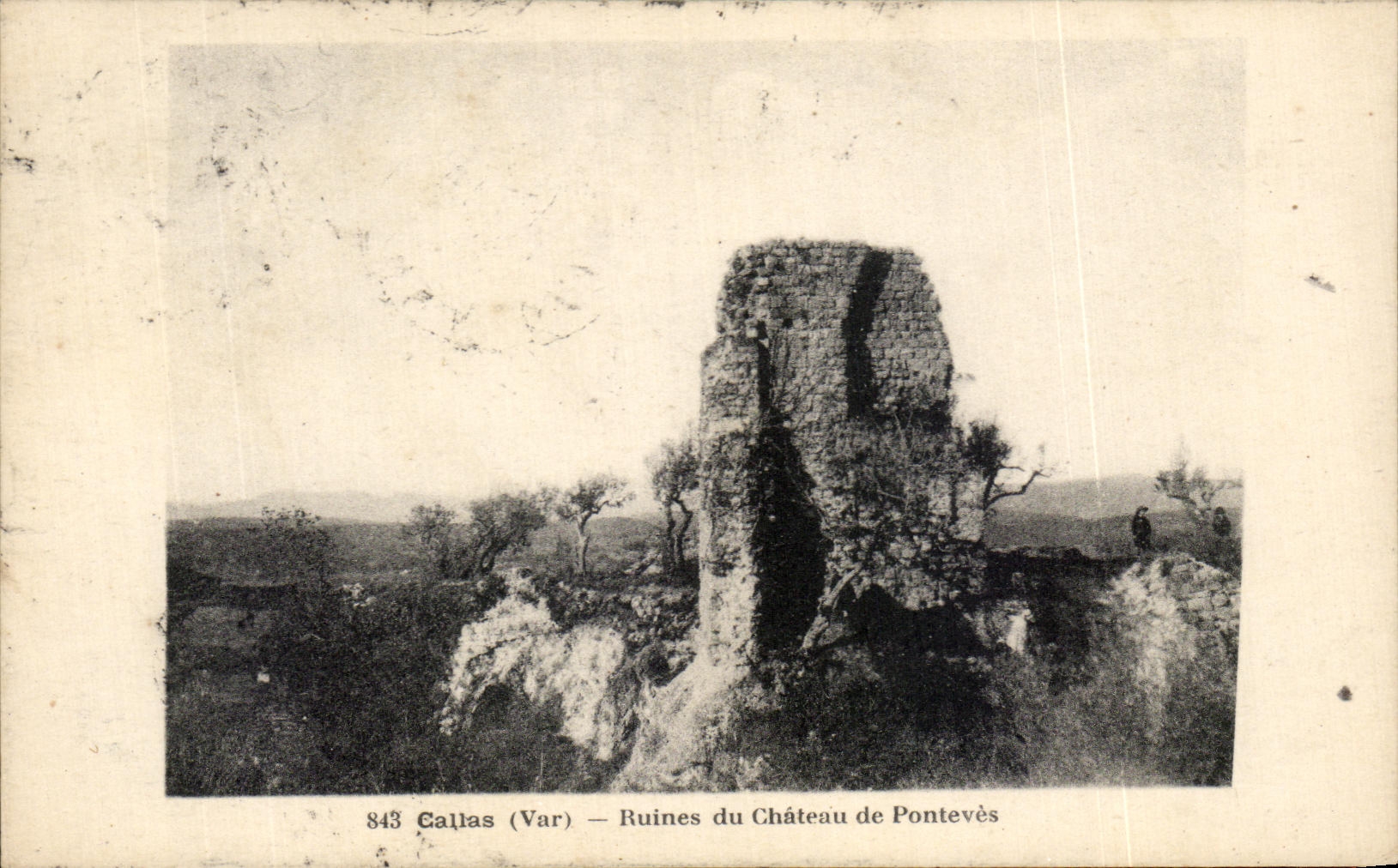 CPA Callas Ruines Du Chateau De Ponteves