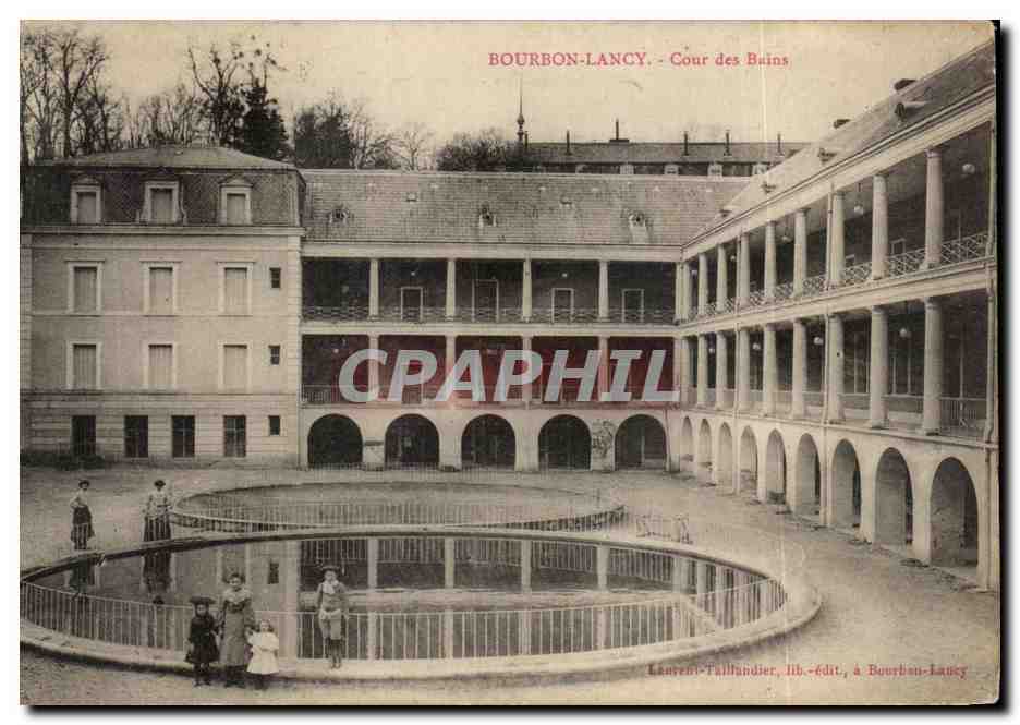 CPA Bourbon Lancy Cour Des Bains 