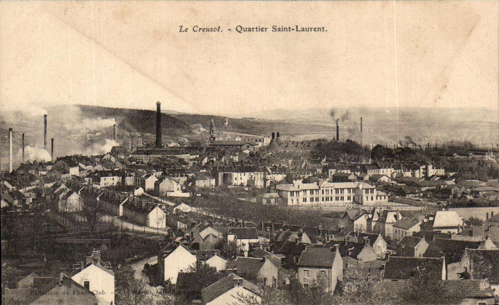 Le Creusot - Viertel Saint-Laurent — Luftaufnahme — Sammlung des Photo-Clubs