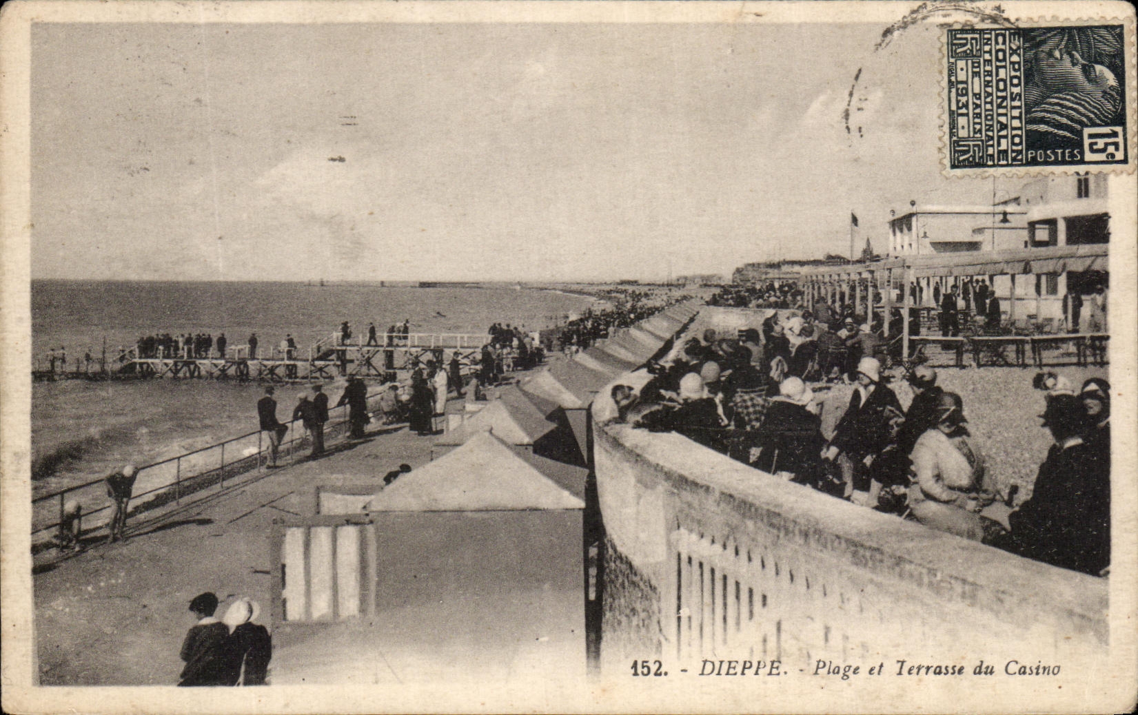 CPA Dieppe Plage et Terrasse du Casino