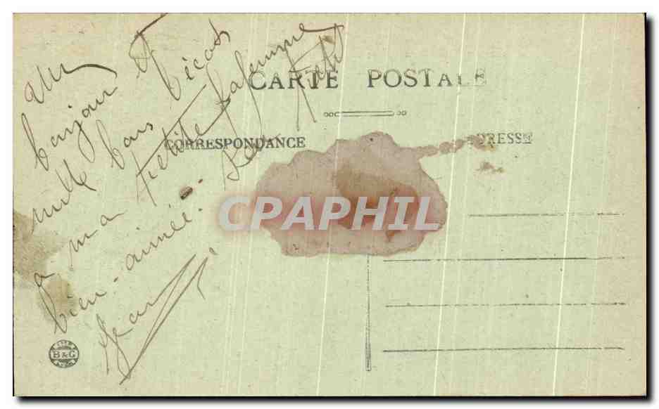 CPA Rouen Hotel d'Angleterre et Treatre des Arts — Verso