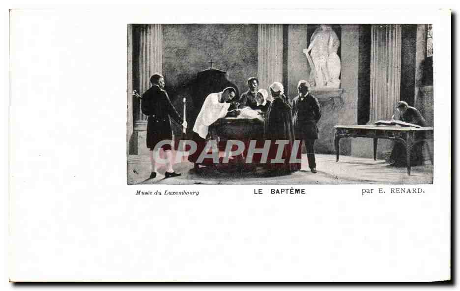 CPA Le Bapteme Musee du luxemborg Paris Renard