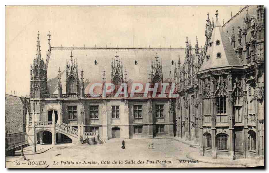 CPA Rouen Le Palais de Justice Cte de la Salle des Pas Perdus