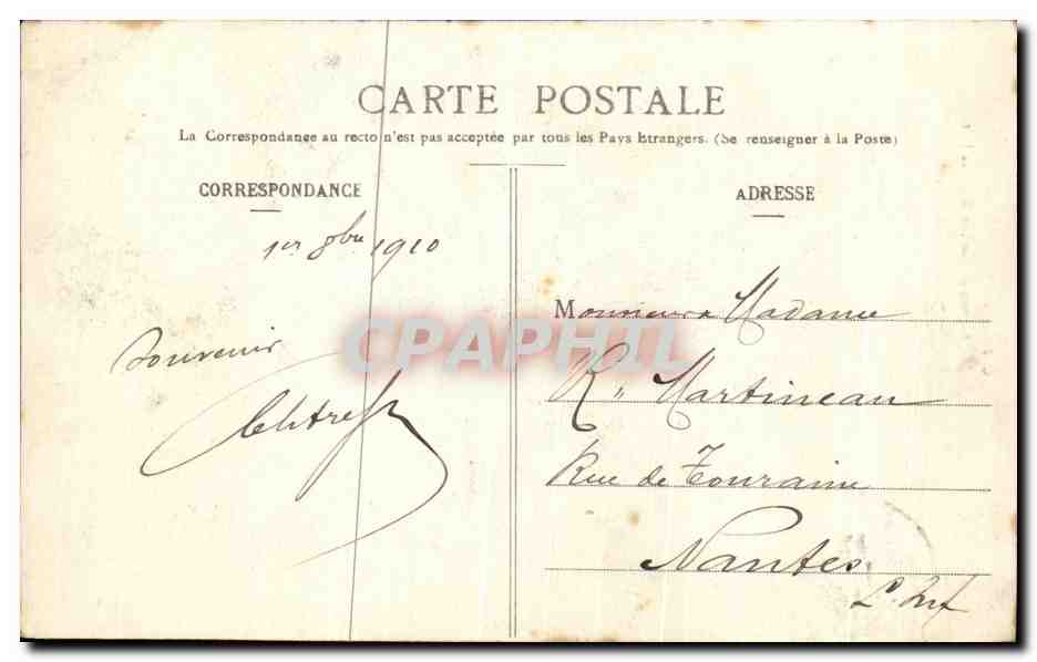 CPA Rouen Palais de Justice Pignon et Escaldier Rue Aux Juifs — Verso