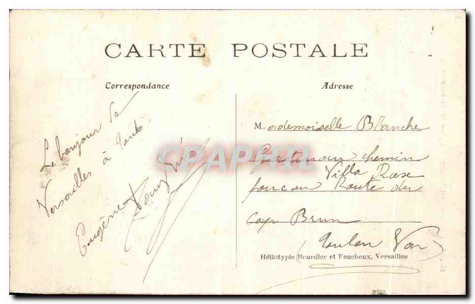 CPA Versailles Le Chesnay Eglise St Antoine de Padoue — Rückseite