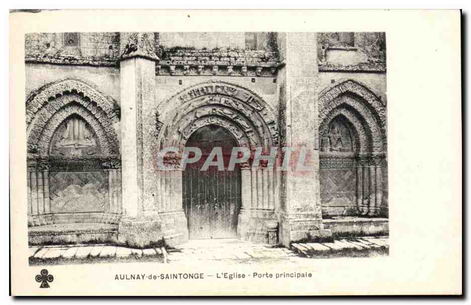 CPA Aulnay De Saintonge L'Eglise Porte Principale